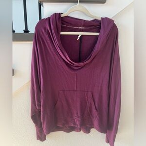 Lucy Lightweight Plum Hooded Top